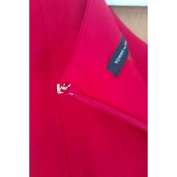 Tommy Hlfiger Sleeveless Aline Red Dress Womens 20 Back Zipper Knee Length - Picture 13 of 16